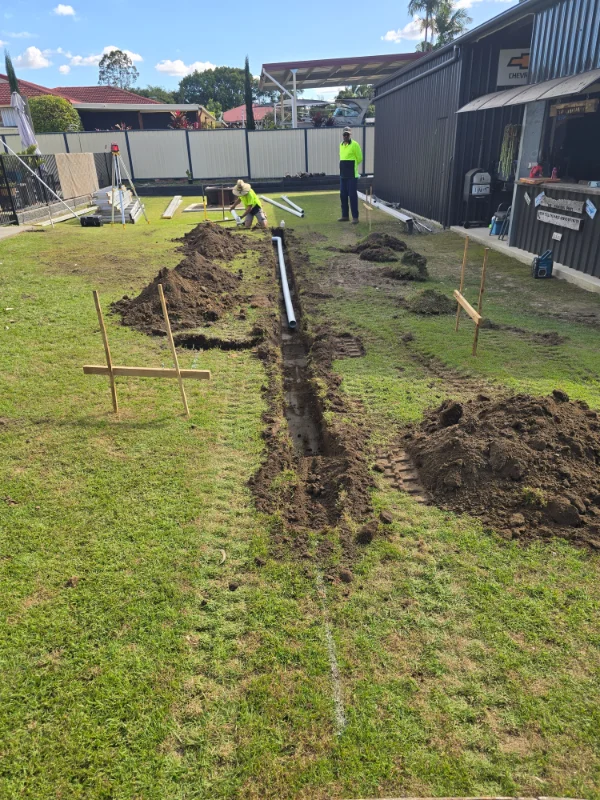 Prepared residential site ready for turf and planting