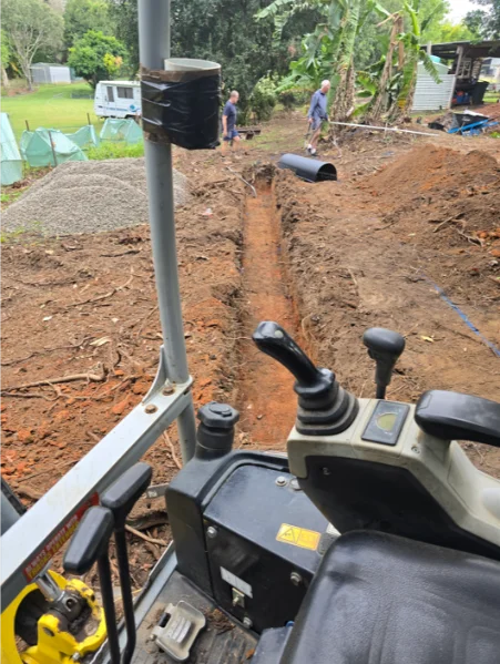 Plumbing and electrical trenching by Top Shelf Earth Works