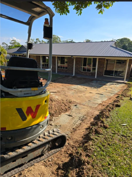 New driveway prepared by Top Shelf Earth Works