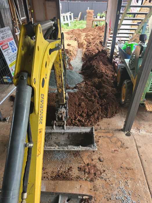 Compacted base ready for pavers and turf